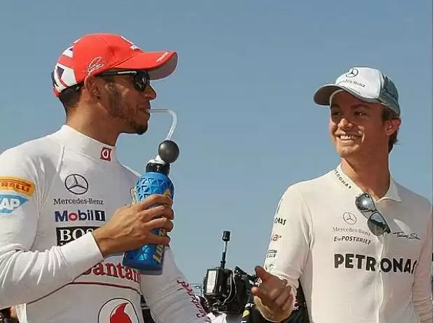 Titel-Bild zur News: Lewis Hamilton und Nico Rosberg