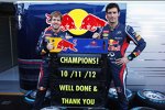 Konstrukteurs-Weltmeister: Sebastian Vettel (Red Bull) und Mark Webber (Red Bull)