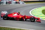 Felipe Massa (Ferrari) nicht mehr auf die richtigen Fahrspur