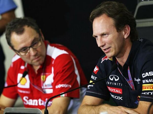 Titel-Bild zur News: Christian Horner (Red-Bull-Teamchef), Stefano Domenicali (Ferrari-Teamchef)