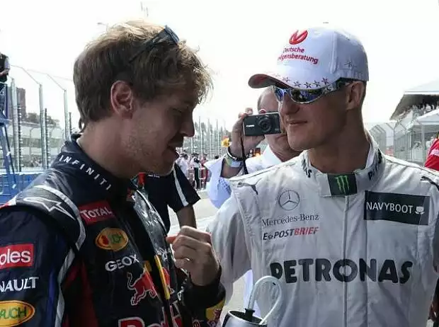 Titel-Bild zur News: Sebastian Vettel, Michael Schumacher