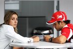 Felipe Massa (Ferrari) mit Frau Rafaela Bassi