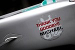 Verabschiedung von Michael Schumacher (Mercedes) - AUfkleber auf dem Auto des Rekordweltmeisters