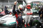 Sebastian Vettel (Red Bull) und Michael Schumacher (Mercedes) 