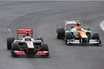 Jenson Button (McLaren) und Nico Hülkenberg (Force India) 