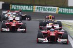 Fernando Alonso (Ferrari), Felipe Massa (Ferrari) und Mark Webber (Red Bull) 