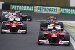 Fernando Alonso (Ferrari), Felipe Massa (Ferrari) und Mark Webber (Red Bull) 