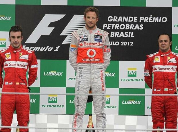 Fernando Alonso, Jenson Button, Felipe Massa Fernando Alonso, Jenson Button, Felipe Massa