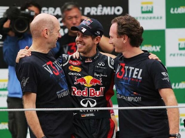 Adrian Newey, Christian Horner, Sebastian Vettel