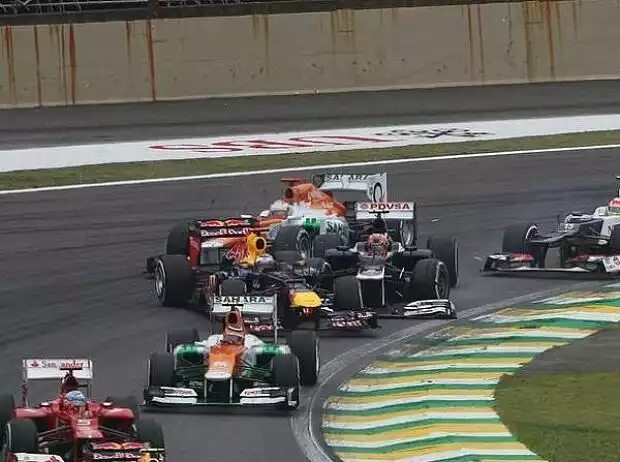 Bruno Senna, Sergio Perez, Sebastian Vettel, Jenson Button, Felipe Massa Titel-Bild zur News: Bruno Senna, Sergio Perez, Sebastian Vettel, Jenson Button, Felipe Massa