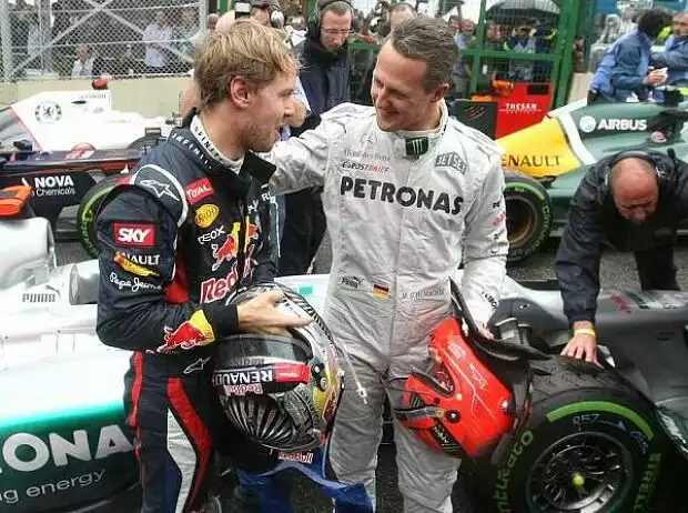 Titel-Bild zur News: Michael Schumacher, Sebastian Vettel