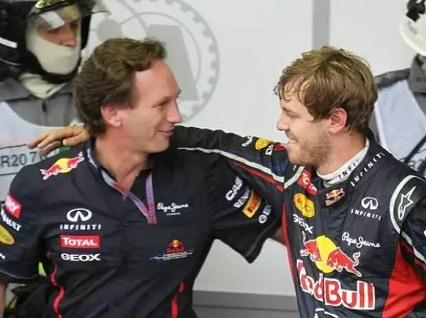 Sebastian Vettel, Christian Horner (Red-Bull-Teamchef) Titel-Bild zur News: Sebastian Vettel, Christian Horner (Red-Bull-Teamchef)