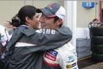 Kamui Kobayashi und Monisha Kaltenborn (Sauber-Teamchefin) 