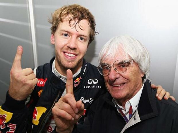 Bernie Ecclestone (Formel-1-Chef), Sebastian Vettel Bernie Ecclestone (Formel-1-Chef), Sebastian Vettel