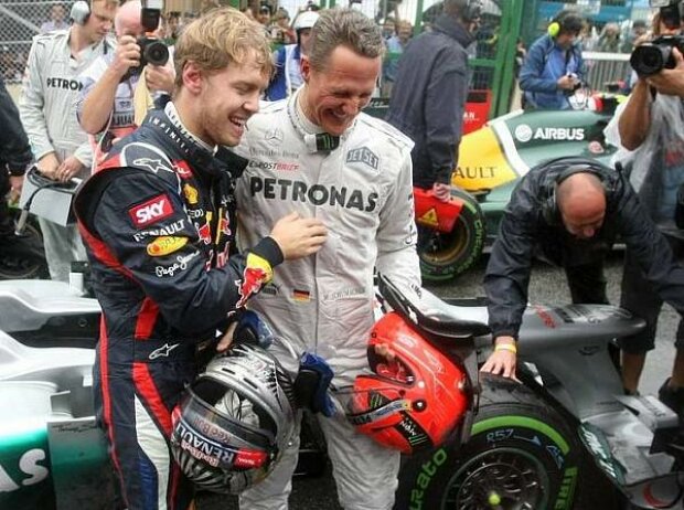 Titel-Bild zur News: Michael Schumacher, Sebastian Vettel