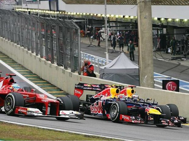 Titel-Bild zur News: Sebastian Vettel, Mark Webber, Fernando Alonso