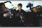 Sebastian Vettel stellt sich den Fragen der Medienvertreter