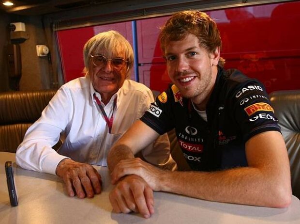 Titel-Bild zur News: Sebastian Vettel, Bernie Ecclestone (Formel-1-Chef)