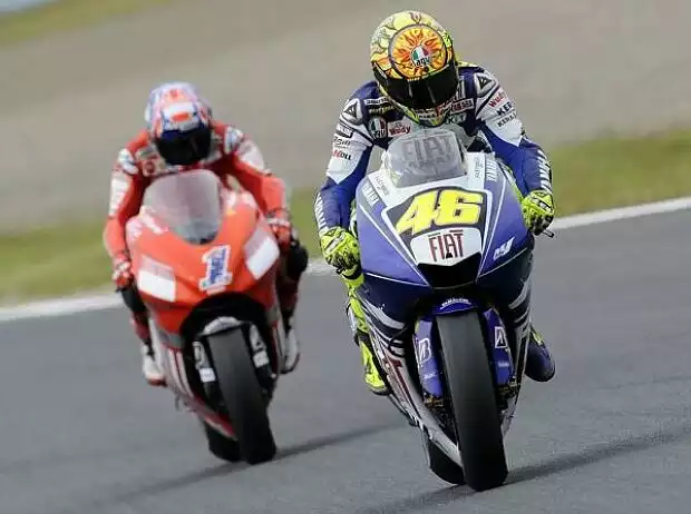 Casey Stoner, Valentino Rossi Titel-Bild zur News: Casey Stoner, Valentino Rossi