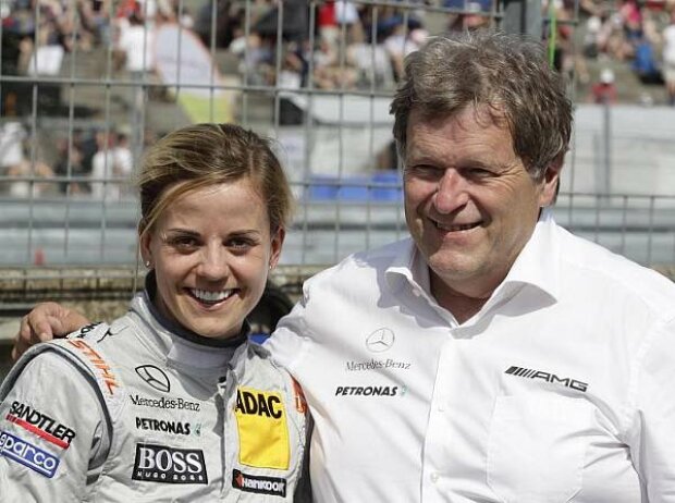 Titel-Bild zur News: Susie Wolff, Norbert Haug (Mercedes-Motorsportchef)