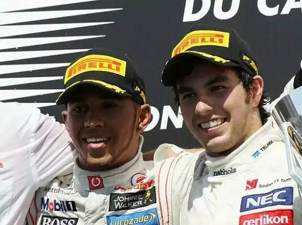 Lewis Hamilton, Sergio Perez Titel-Bild zur News: Lewis Hamilton, Sergio Perez
