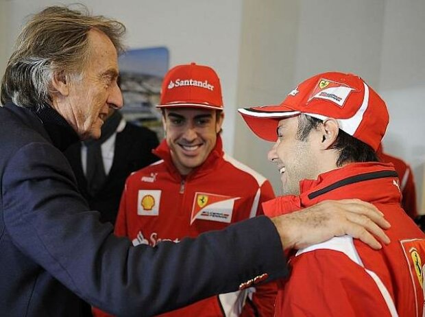 Titel-Bild zur News: Luca di Montezemolo (Ferrari-Präsident), Felipe Massa, Fernando Alonso