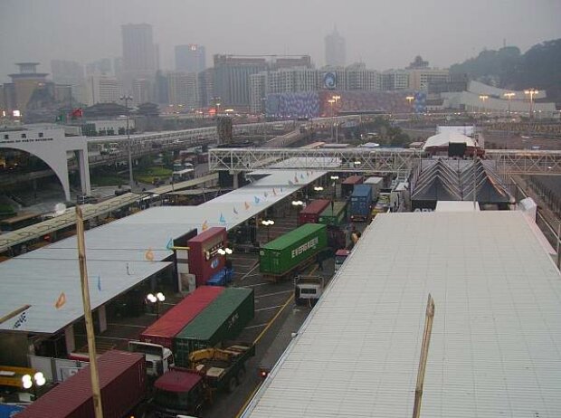 Blick ins Fahrerlager von Macao