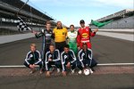 Die Mannschaften: IndyCar-Piloten (oben) gegen Newcomer aus der Major League Soccer (MLS)