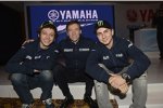Valentino Rossi, Lin Jarvis und Jorge Lorenzo (Yamaha) 