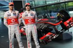 Jenson Button (McLaren) und Sergio Perez (McLaren) 