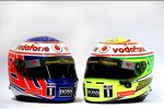 Helme von Jenson Button (McLaren) und Sergio Perez (McLaren) 