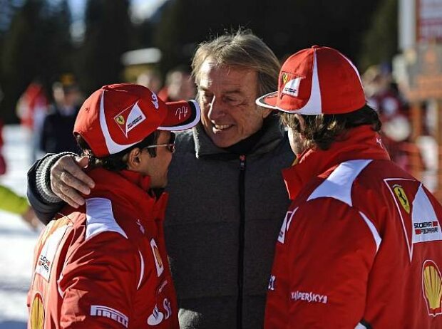 Titel-Bild zur News: Felipe Massa, Luca di Montezemolo und Fernando Alonso