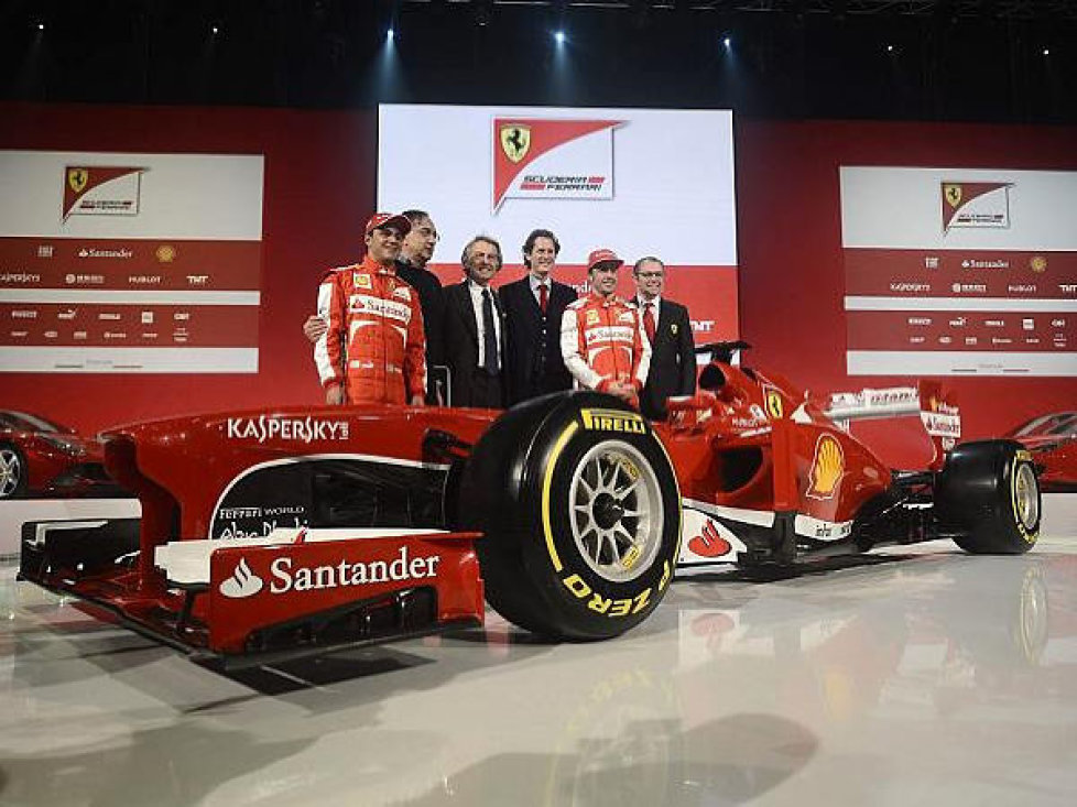 Felipe Massa, Fernando Alonso, Stefano Domenicali (Teamchef)