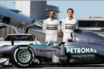 Lewis Hamilton (Mercedes) und Nico Rosberg (Mercedes) 