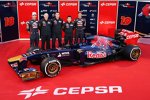 Jean-Eric Vergne (Toro Rosso), Franz Tost, James Key und Daniel Ricciardo (Toro Rosso) 