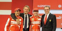 Felipe Massa, Luca di Montezemolo, Fernando Alonso, Stefano Domenicali