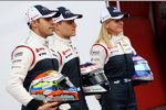 Pastor Maldonado (Williams), Valtteri Bottas (Williams) und Susie Wolff (Williams) 