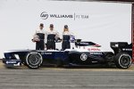 Pastor Maldonado, Valtteri Bottas und Susie Wolff (Williams) 