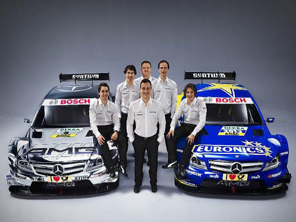 Mercedes-DTM-Kaser 2013, Christian Vietoris, Daniel Juncadella, Gary Paffett, Ralf Schumacher, Robert Wickens, Roberto Merhi