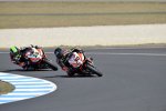 Sylvain Guintoli vor Eugene Laverty (Aprilia) 