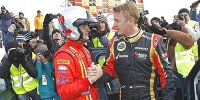 Bild zum Inhalt: Räikkönen und Pic wagen sich aufs Eis