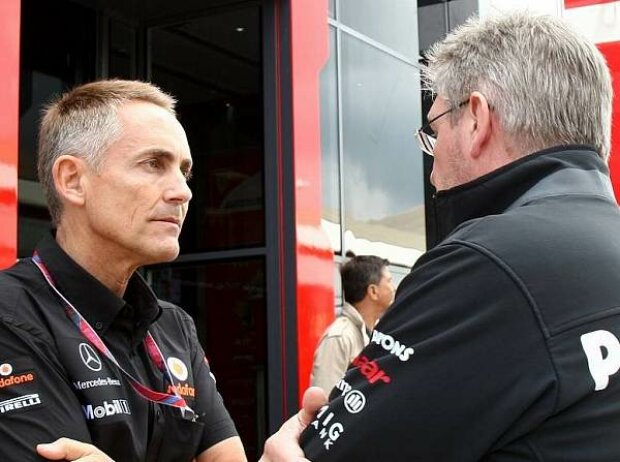 Martin Whitmarsh (Teamchef), Ross Brawn (Teamchef)