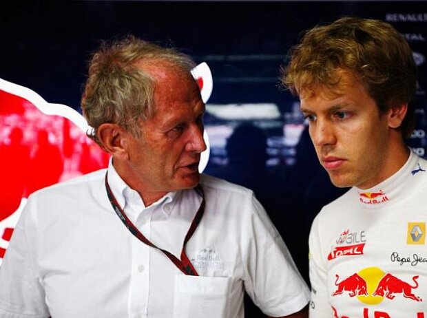 Titel-Bild zur News: Sebastian Vettel, Helmut Marko (Motorsportchef)