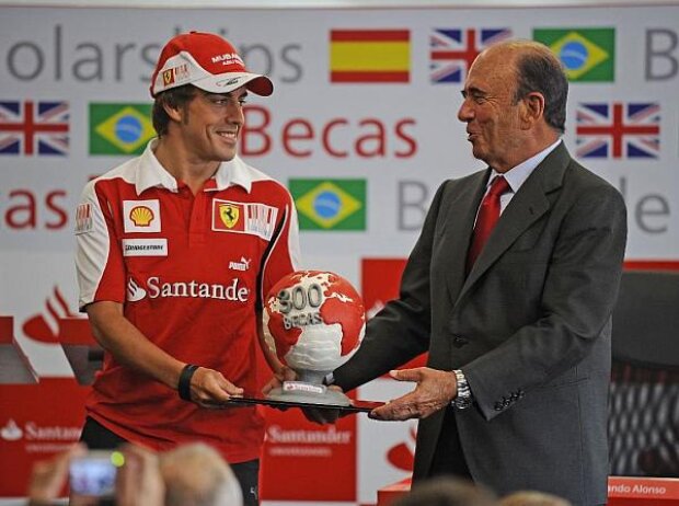 Titel-Bild zur News: Fernando Alonso und Emilio Botin