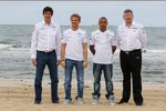 Toto Wolff, Nico Rosberg, Lewis Hamilton und Ross Brawn (Mercedes)
