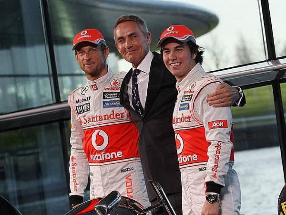 Jenson Button, Martin Whitmarsh, Sergio Perez