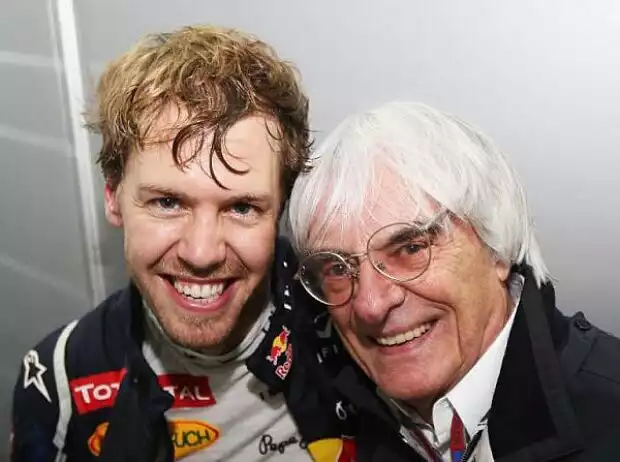 Titel-Bild zur News: Sebastian Vettel, Bernie Ecclestone