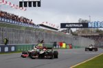 Romain Grosjean (Lotus) und Sergio Perez (McLaren) 