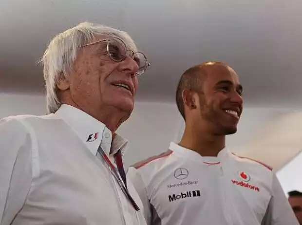 Bernie Ecclestone, Lewis Hamilton Titel-Bild zur News: Bernie Ecclestone, Lewis Hamilton