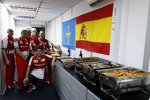 Europäisches Buffet anlässlich des 200. Grand Prix von Fernando Alonso (Ferrari)